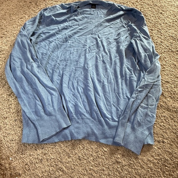 Banana Republic Men's Sky Blue V-Neck Sweater - Picture 1 of 2